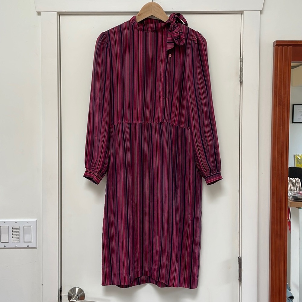 Vintage 100% silk dress
